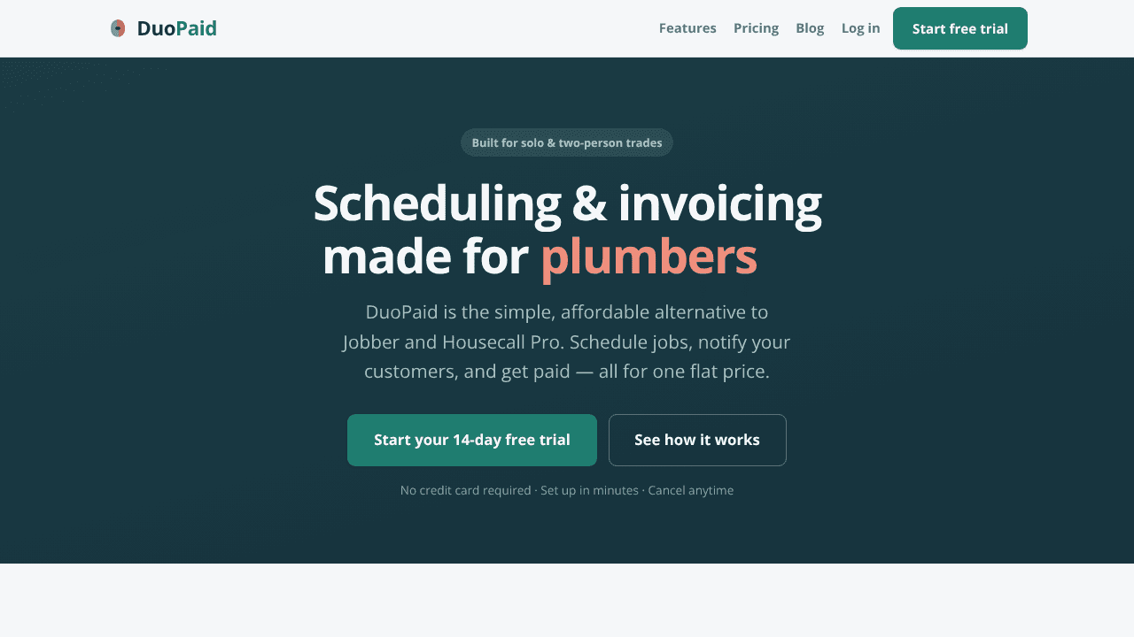 DuoPaid website screenshot