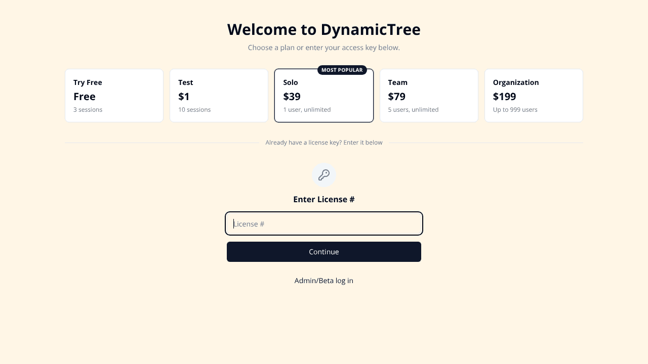 Dynamic Tree website screenshot