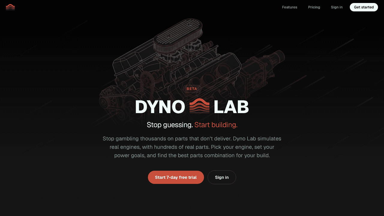 Dyno Lab website screenshot
