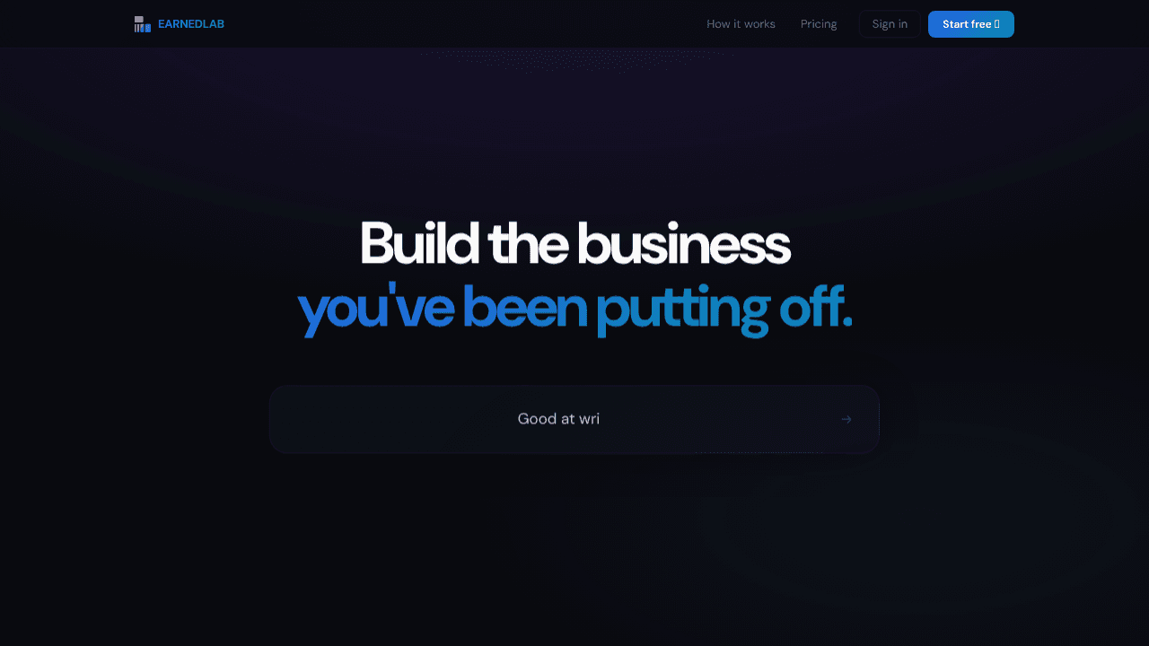 EarnedLab website screenshot