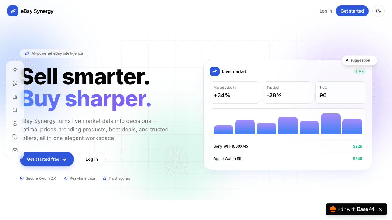 eBay Synergy website screenshot