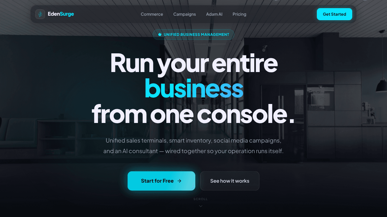 Eden Surge website screenshot