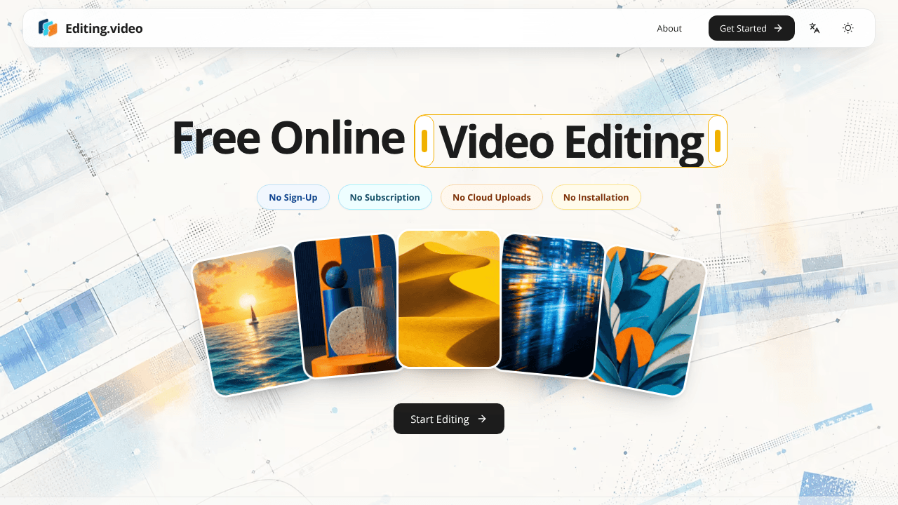 Editing.video website screenshot