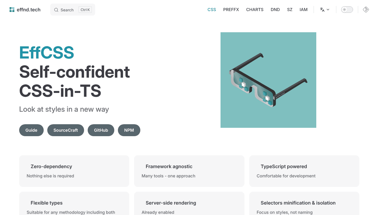 EffCSS website screenshot