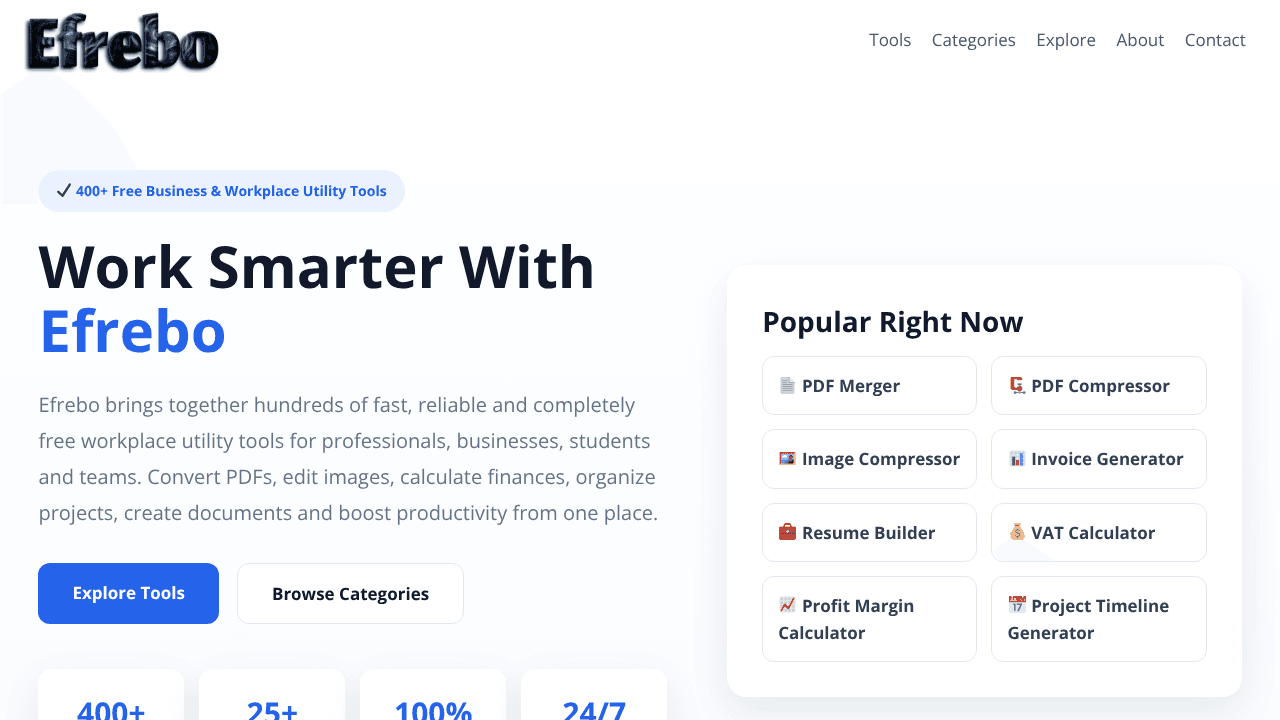 Efrebo.com website screenshot