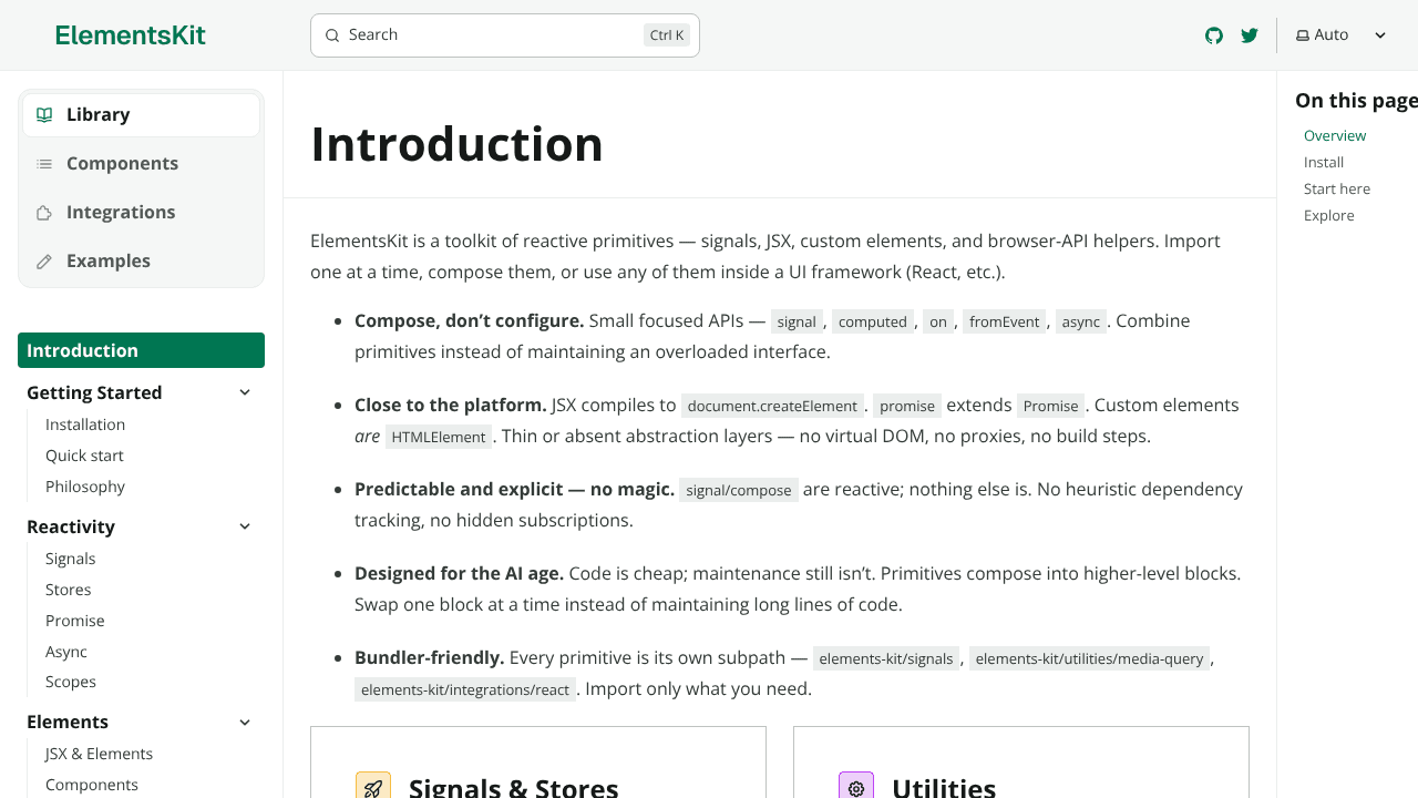 ElementsKit website screenshot