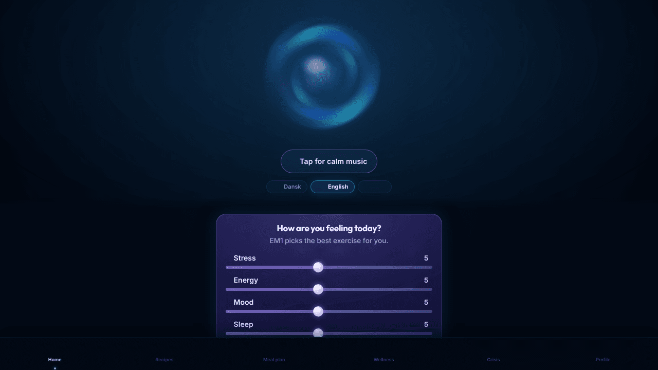 EM1 AI For Life website screenshot