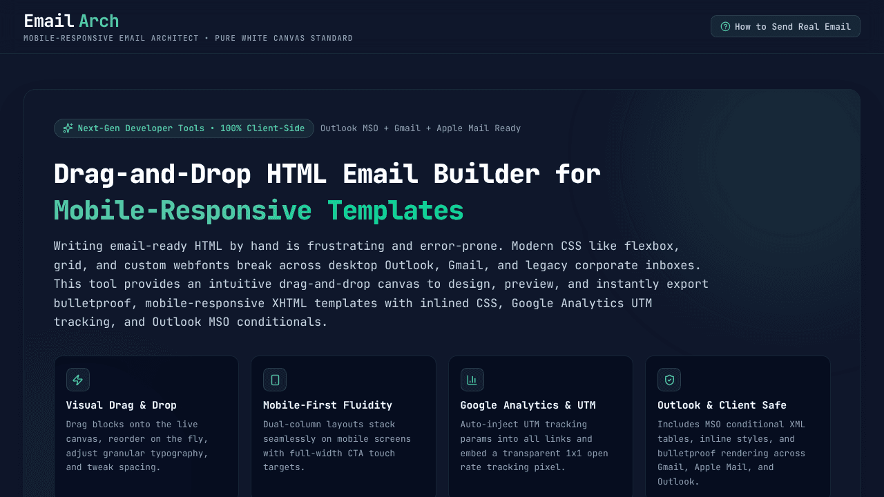 EmailArch website screenshot