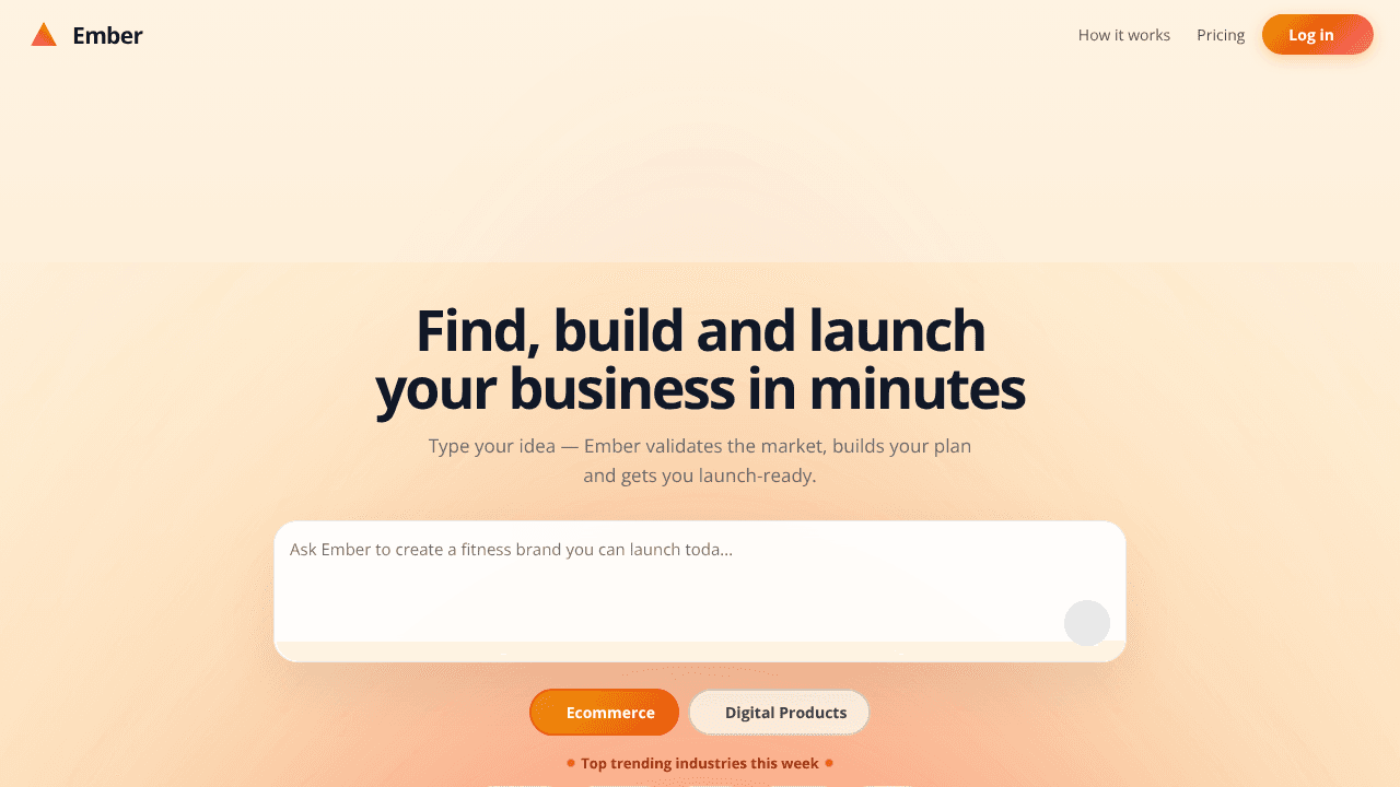 Ember  website screenshot