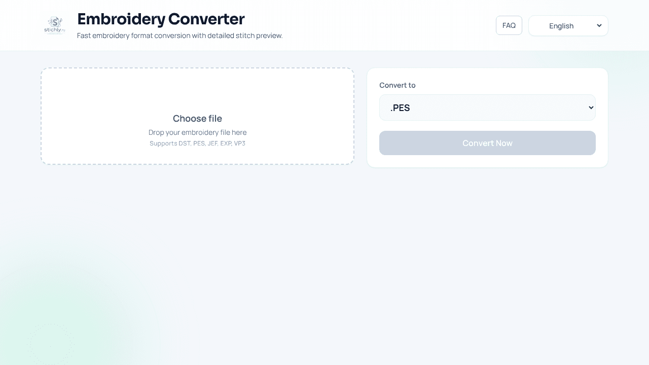 Embroidery Converter website screenshot