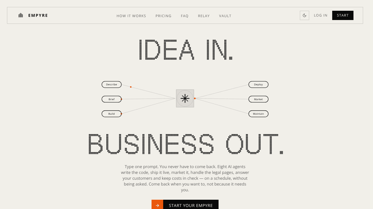 Empyre website screenshot