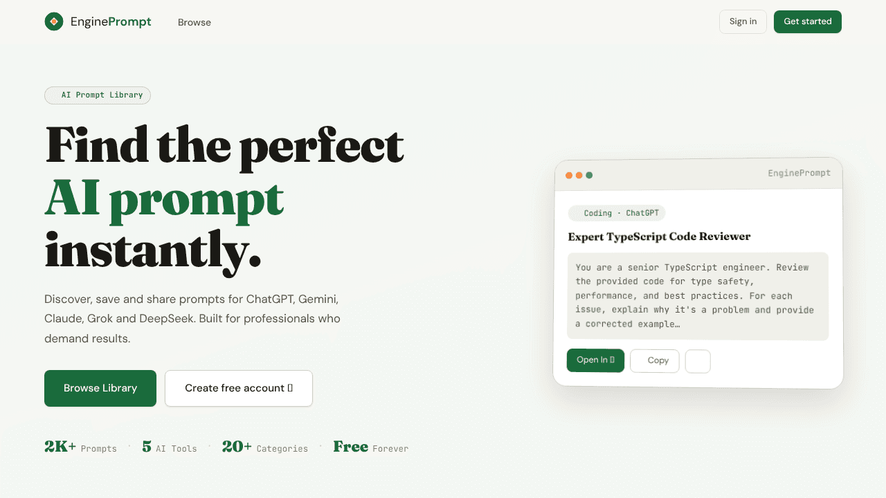EnginePrompt website screenshot