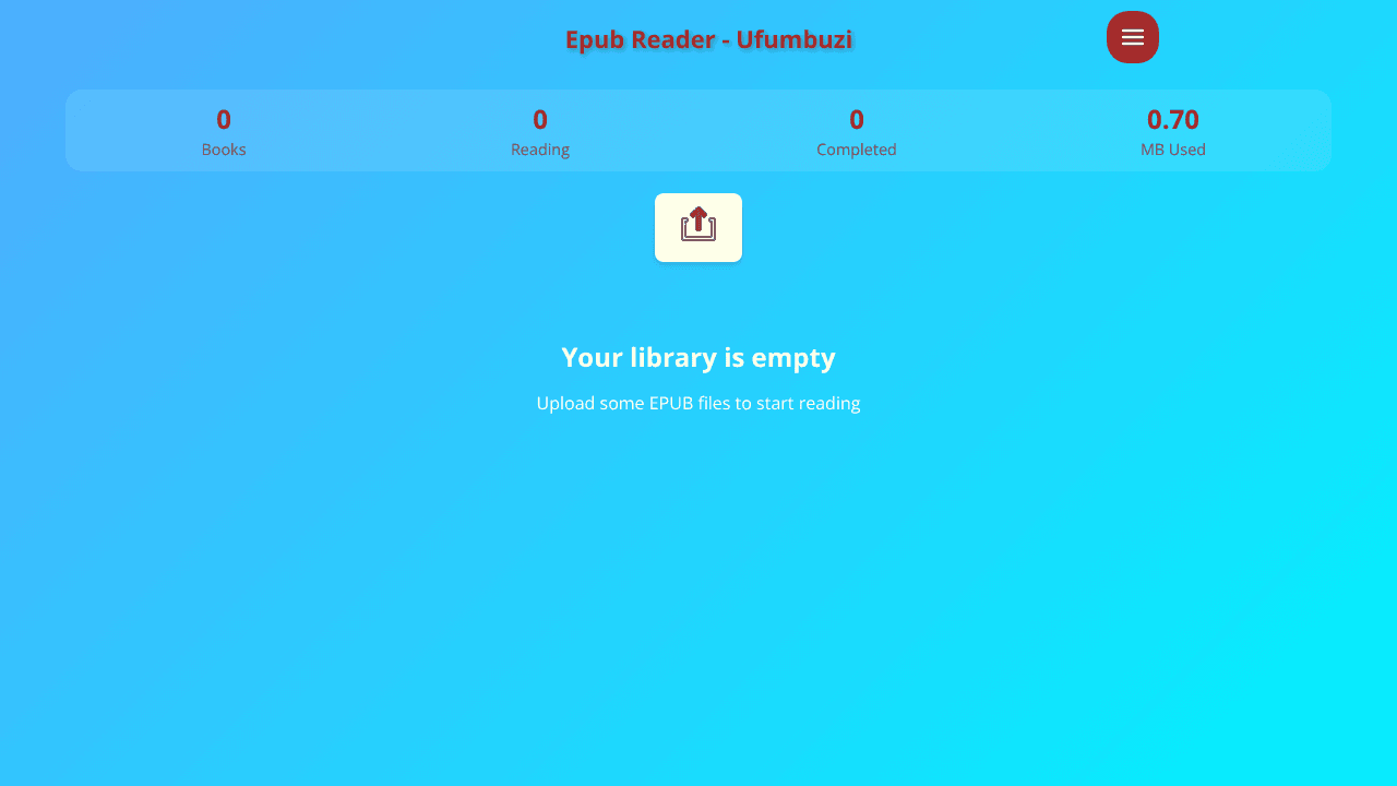 EPUB Reader website screenshot