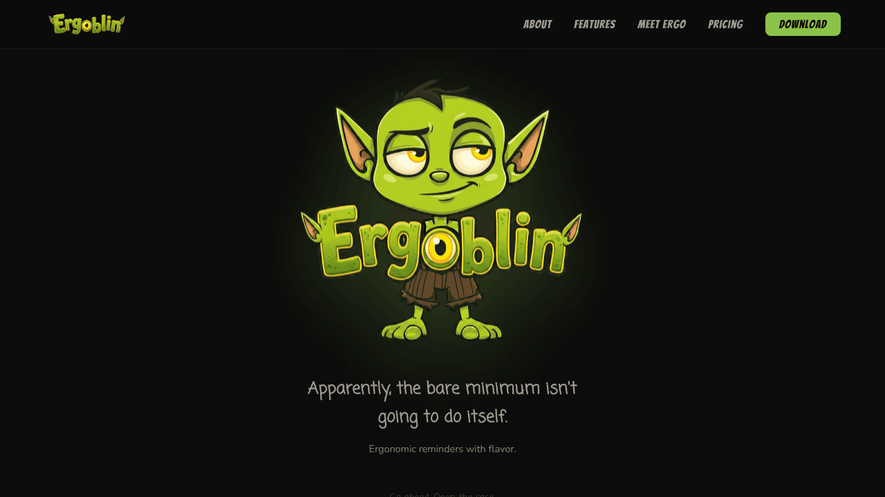 Ergoblin website screenshot