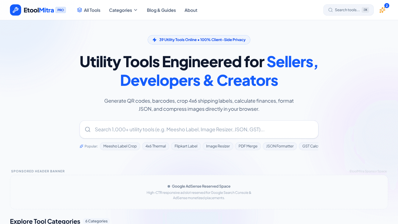 EtoolMitra website screenshot