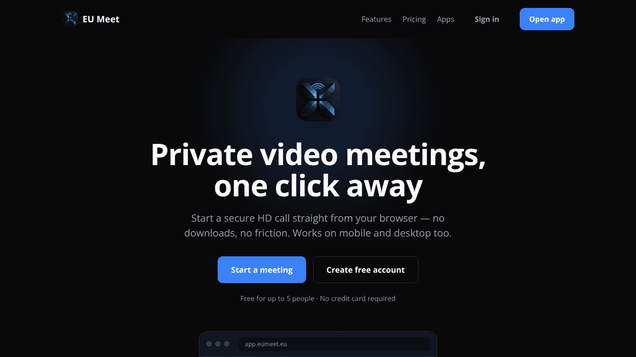 EU Meet website screenshot