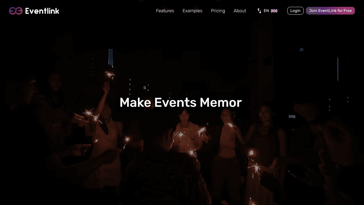 EventLink website screenshot