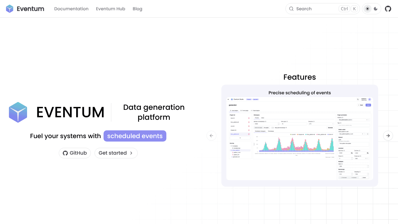 Eventum website screenshot