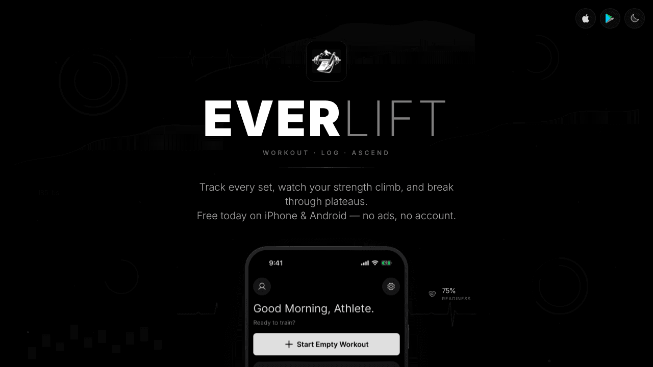 Everlift website screenshot