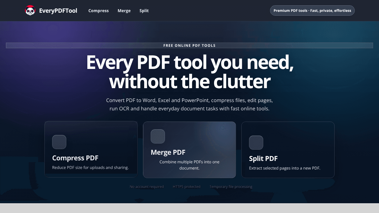 EveryPDFTool website screenshot