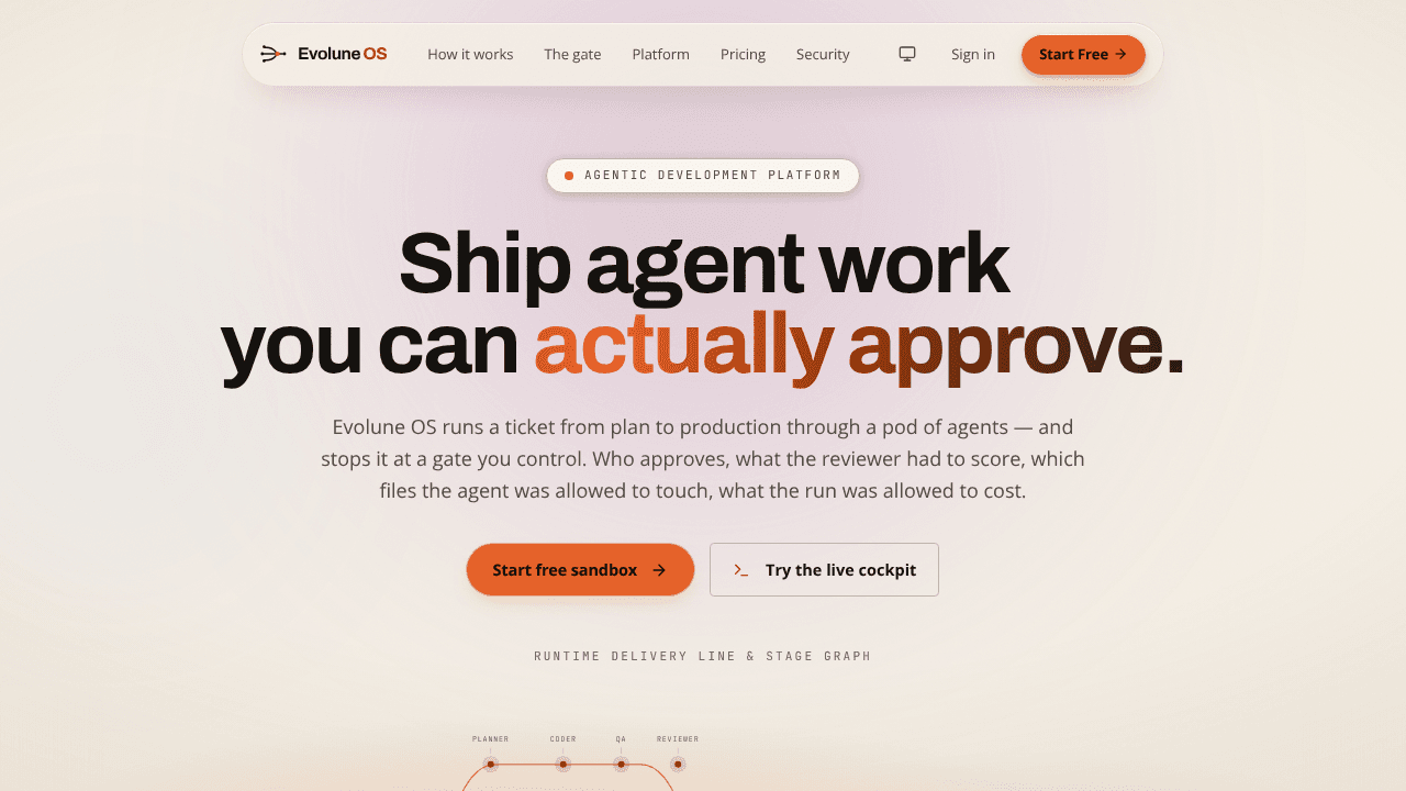 EvoluneOS website screenshot