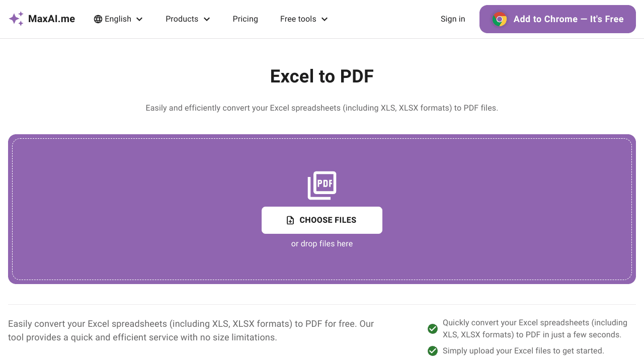 Excel to PDF