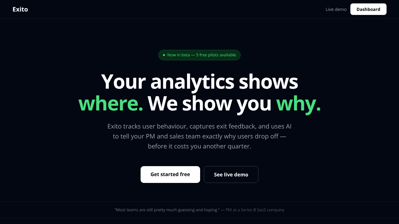 Exito website screenshot