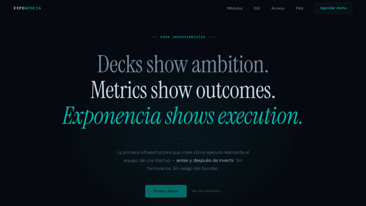Exponencia  website screenshot
