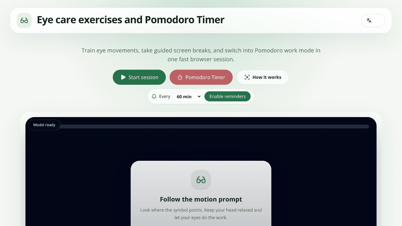 Eye-Care.fit website screenshot