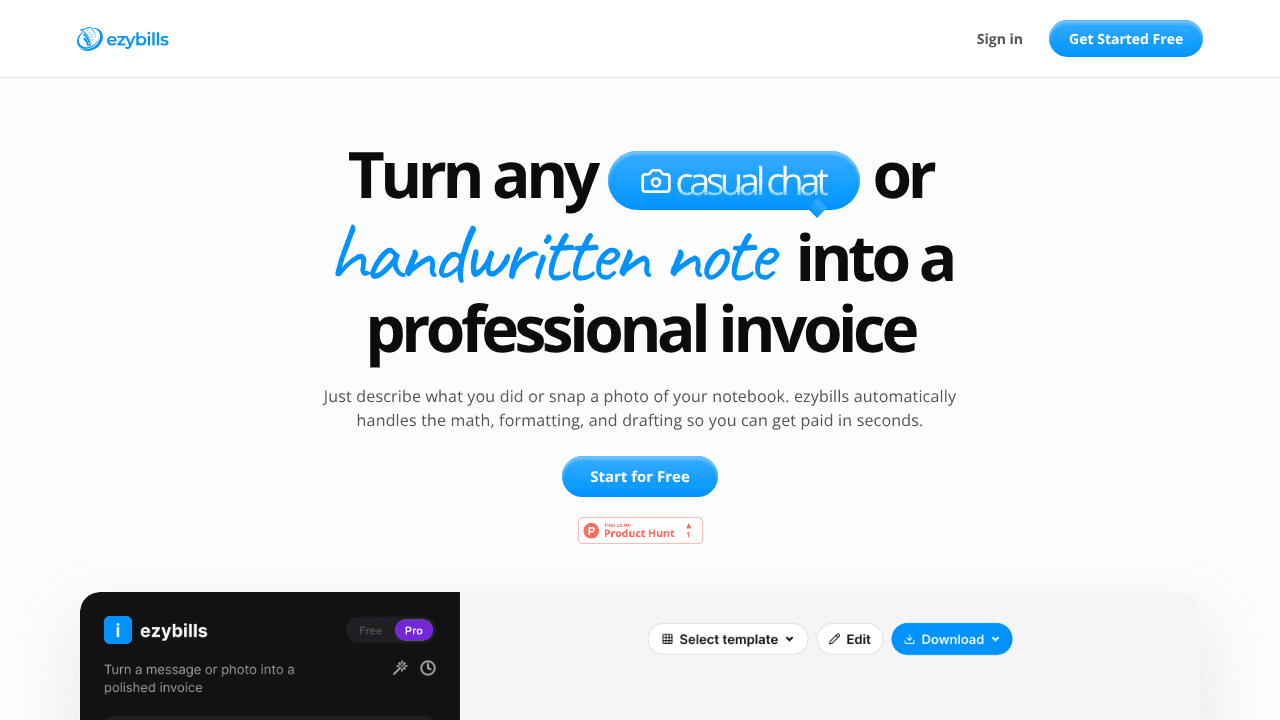 ezybills website screenshot