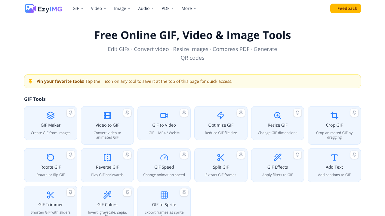 EzyIMG website screenshot