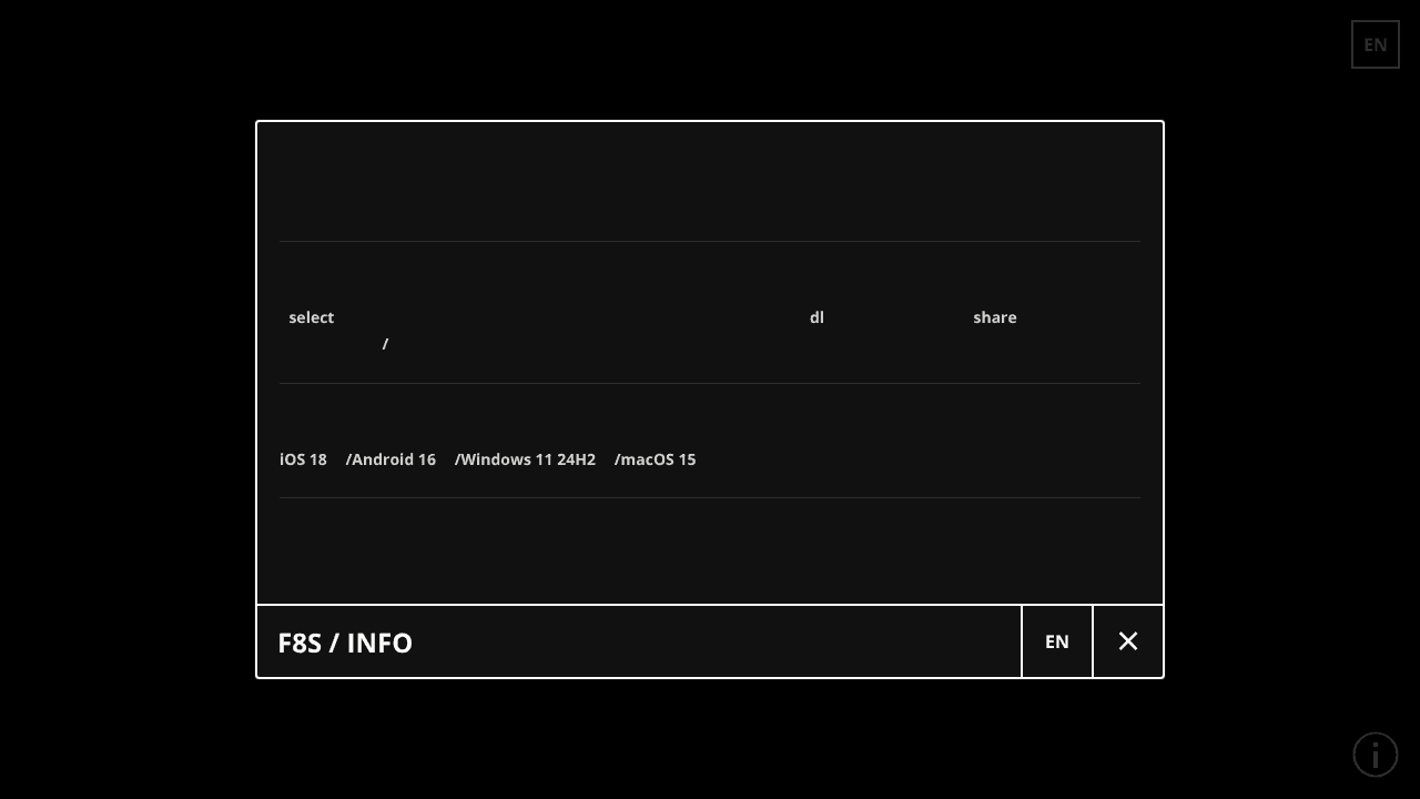 f8s website screenshot