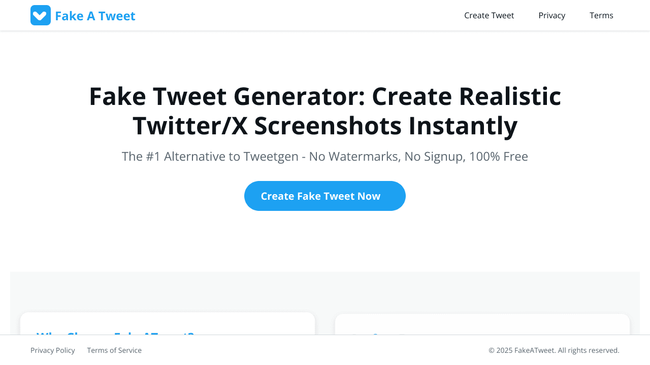 Fake Tweet Generator