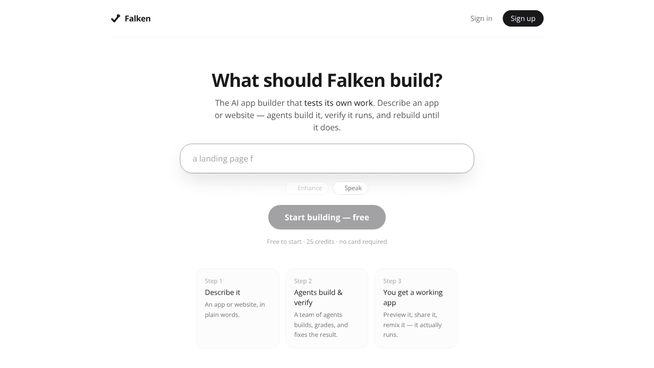 Falken website screenshot