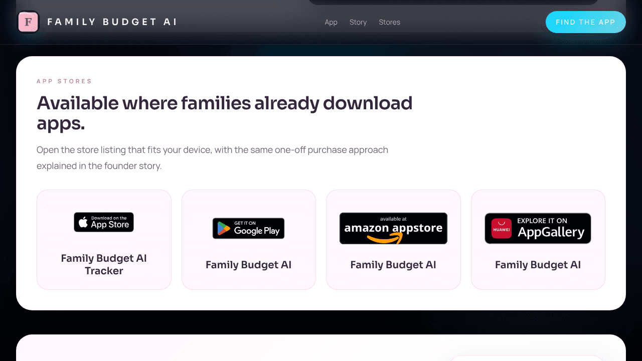 Family Budget AI website screenshot