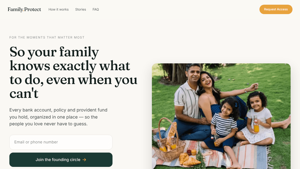 FamilyProtect website screenshot