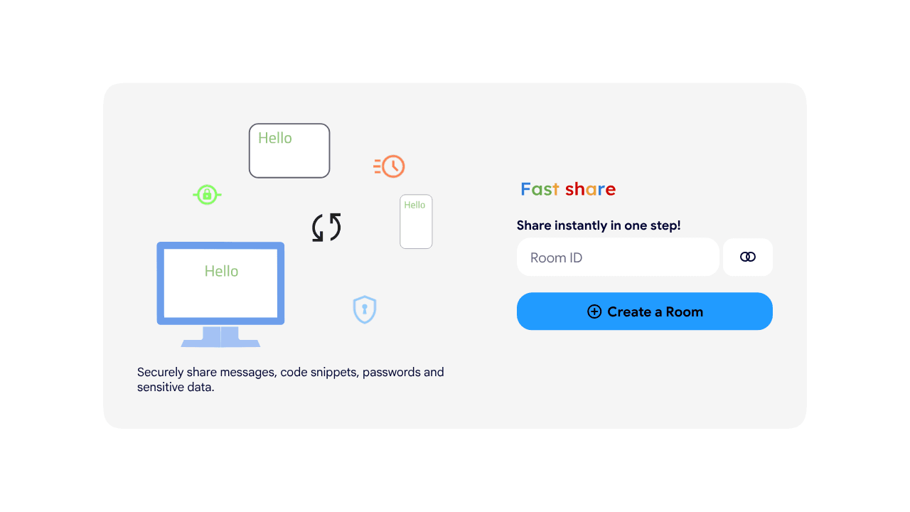 Fast share website screenshot