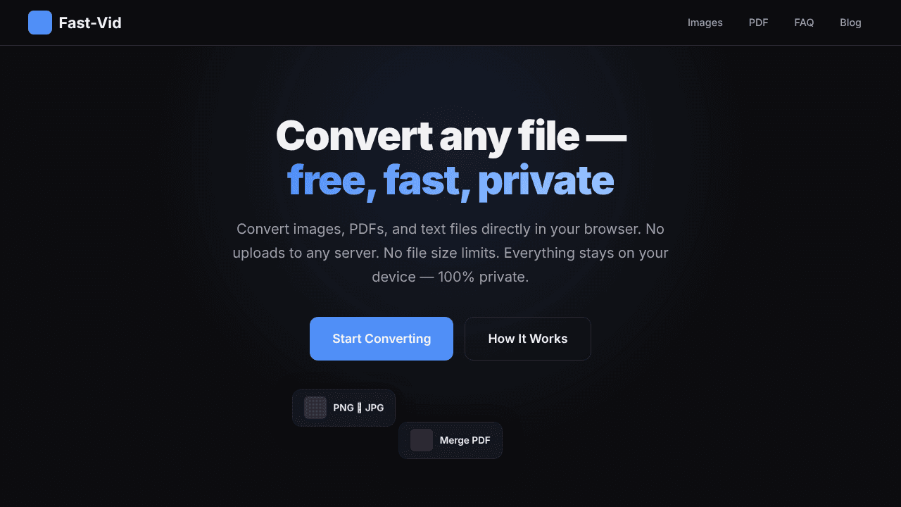 Fast-Vid website screenshot