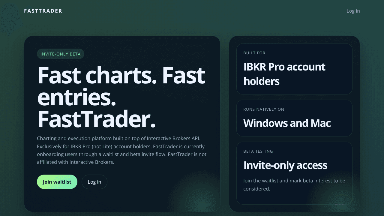 FastTrader website screenshot