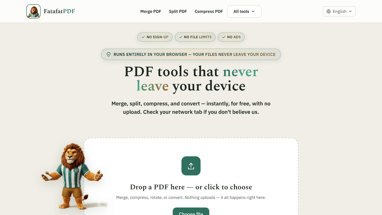 FatafatPDF website screenshot