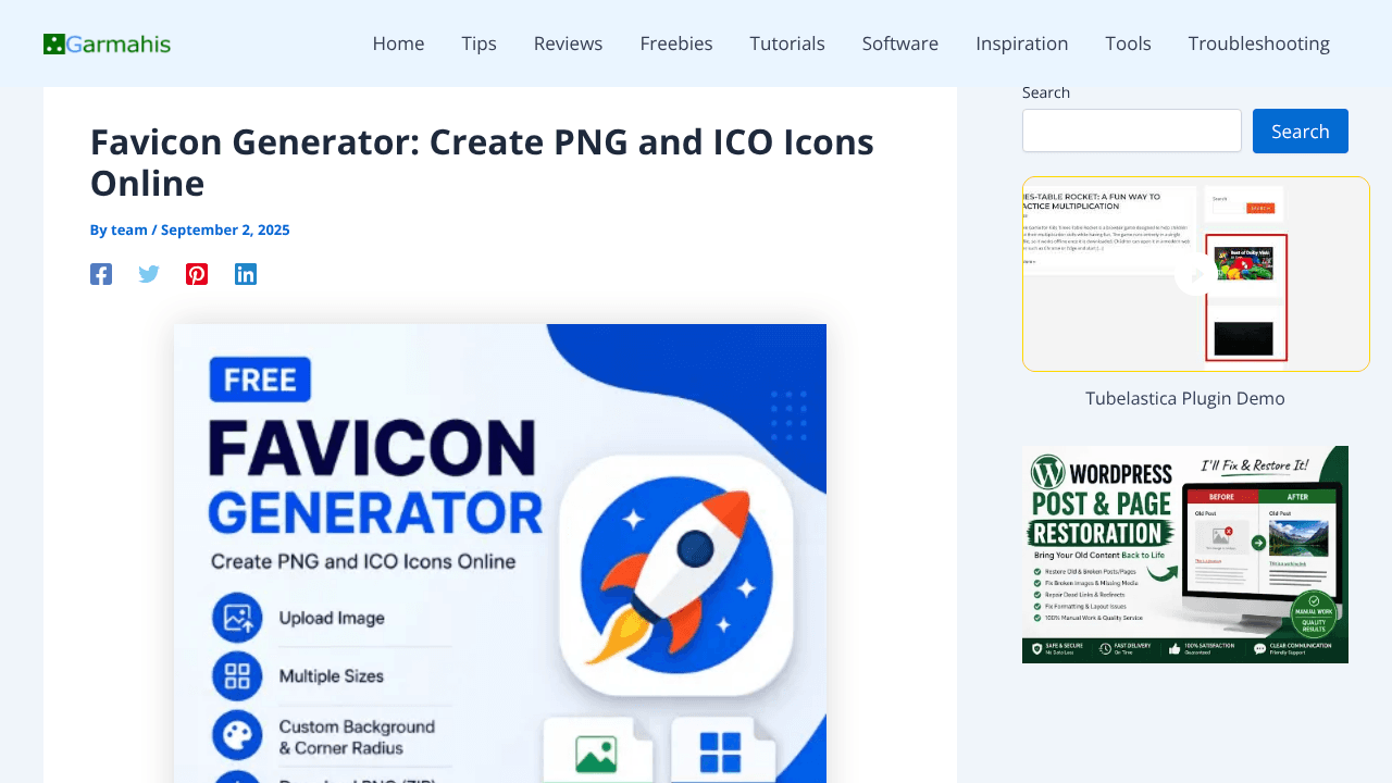 Favicon Generator website screenshot