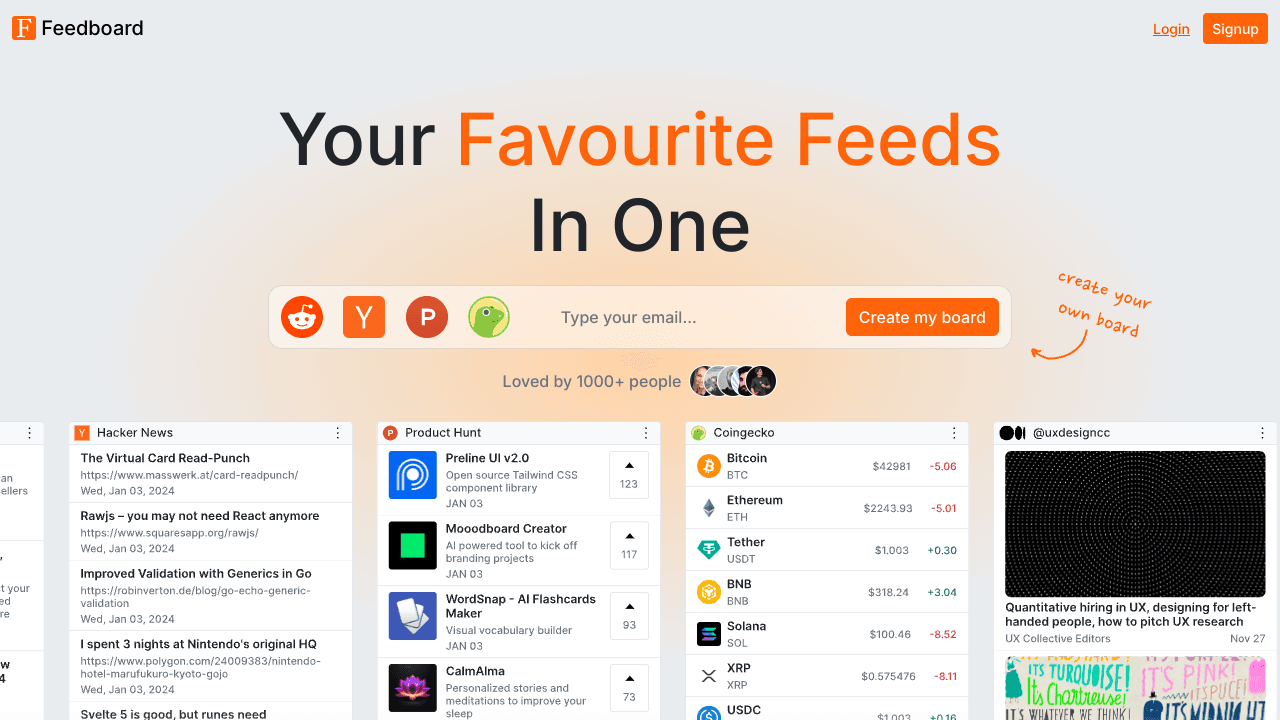 Feedboard