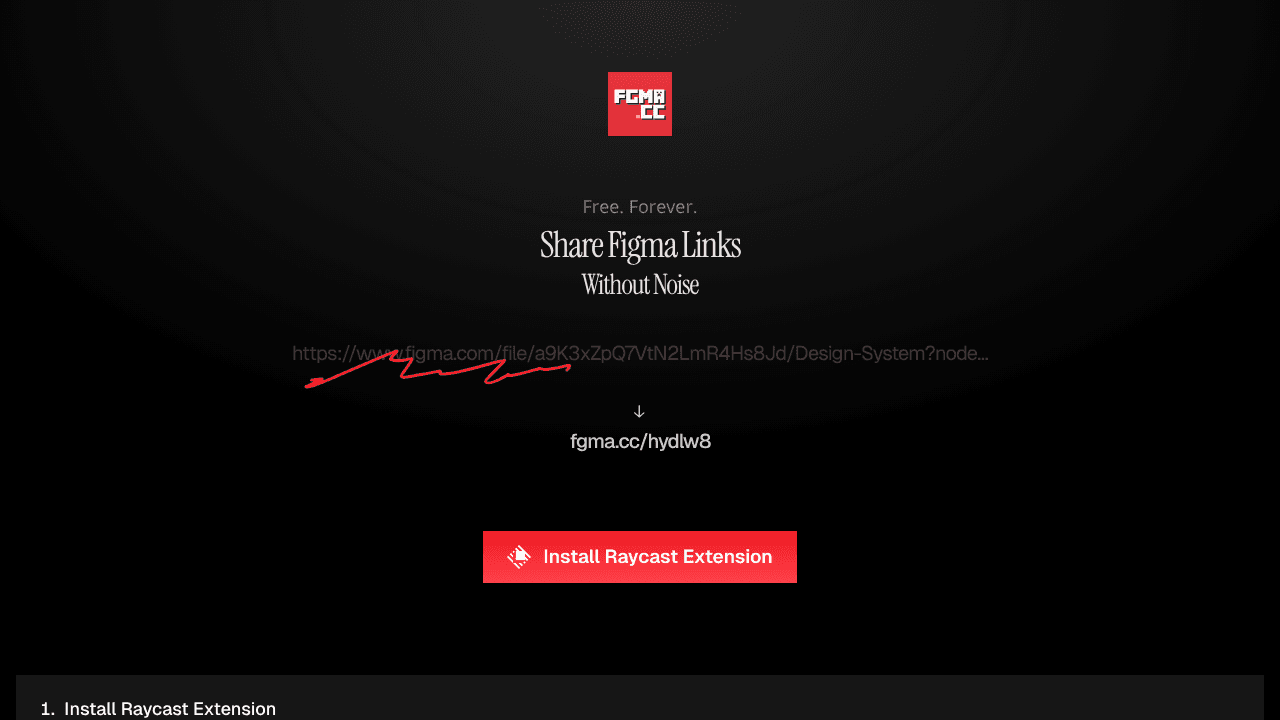 FGMA — Clean Figma Links website screenshot