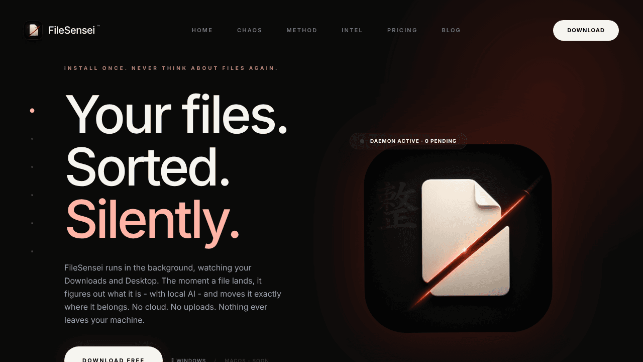 File Sensei website screenshot
