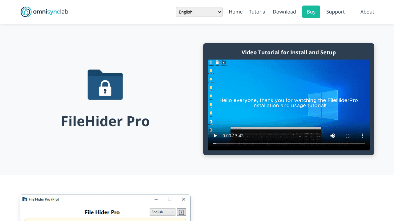 FileHiderPro website screenshot