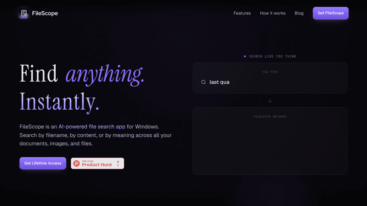 FileScope  website screenshot