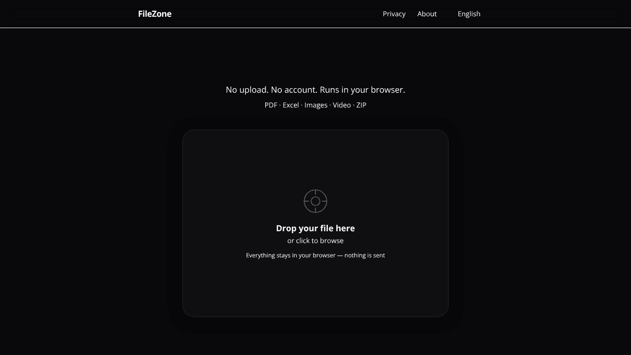 FileZone website screenshot