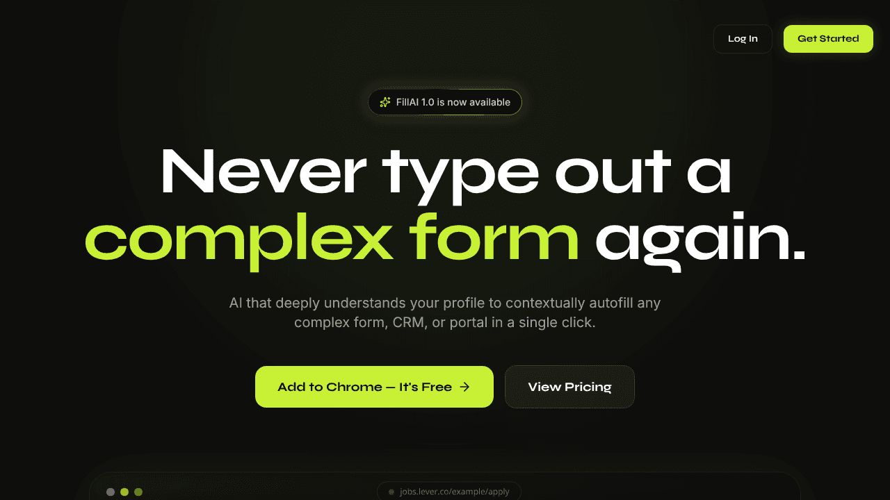 Fill AI  website screenshot