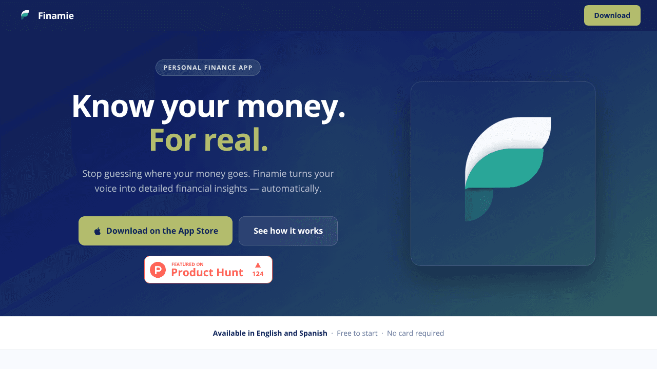 Finamie website screenshot