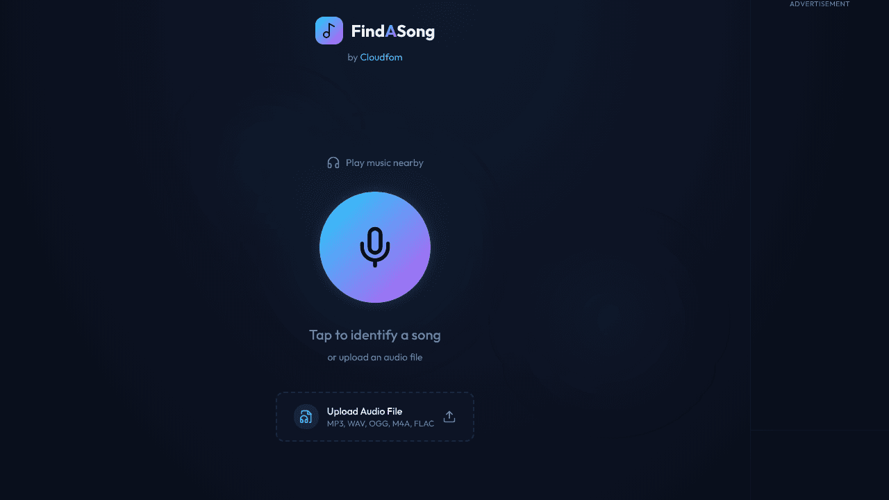 FindASong website screenshot